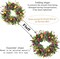 22 inch Spring Summer Wreath Tulip Wreath for Front Door with Purple Tassels, Eucalyptus Leaves, Ferns, Butterflies for Indoor Outdoor Wall Festival Home Farmhouse Wedding Decor